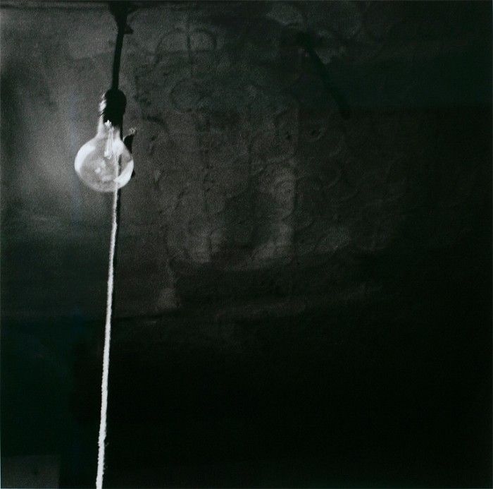 Robert Rauschenberg, Ceiling + Light Bulb, 1950, digital ink jet print, 23" x 23" © The Robert Rauschenberg Foundation