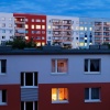 East Berlin Apartment Building Blocks at Dusk